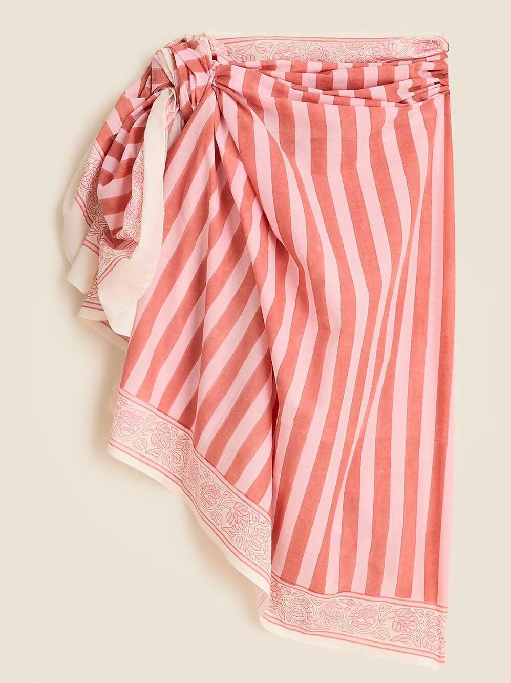 J Crew x SZ Blockprints Sarong Cover Up NWT Pink Swim Beach CK111 J.Crew Resort